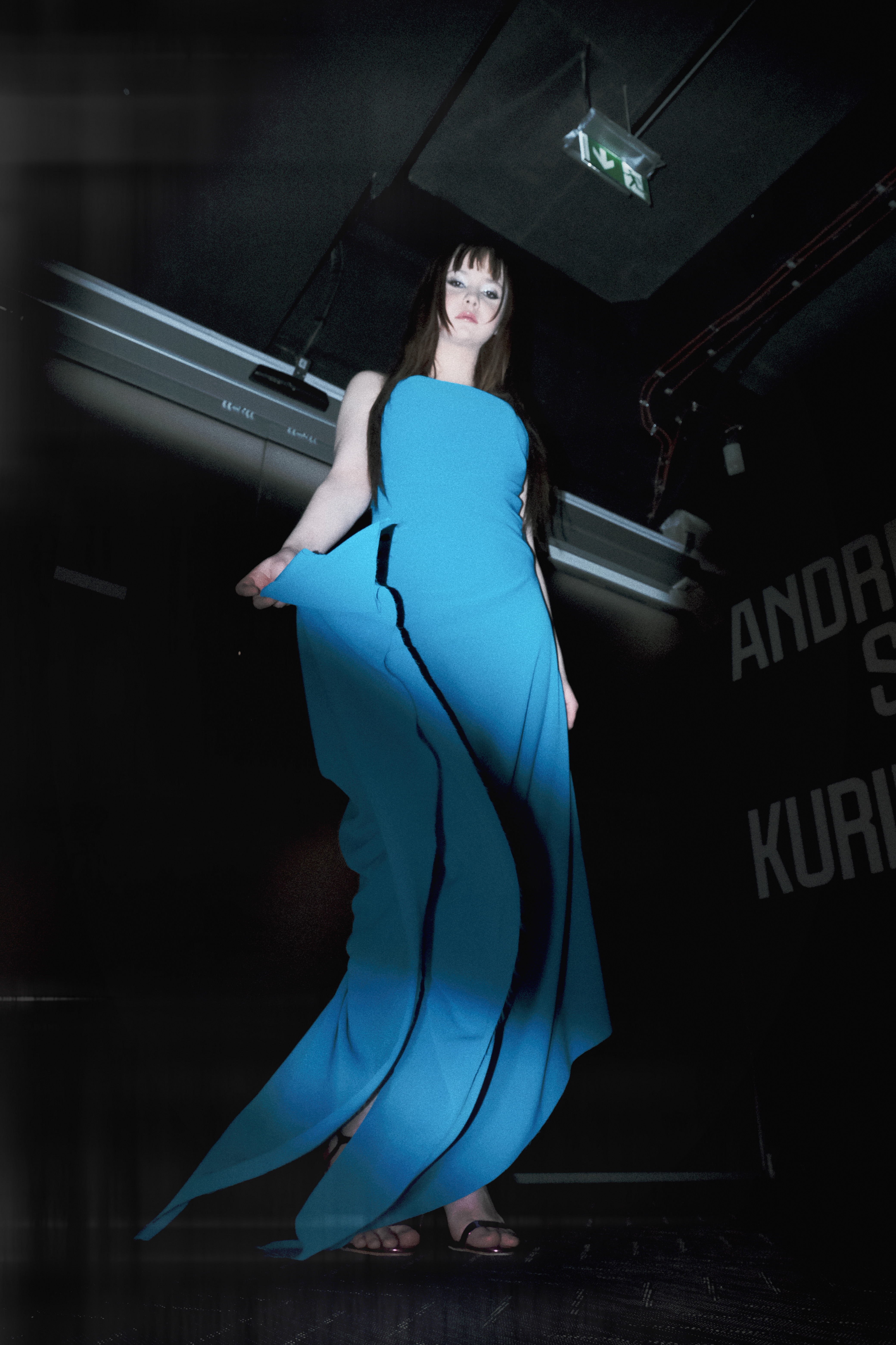 Alika Milova blue dress concert